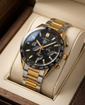 Tag Heuer Carrera Calibre 02 Gold With Black Dail Two tone