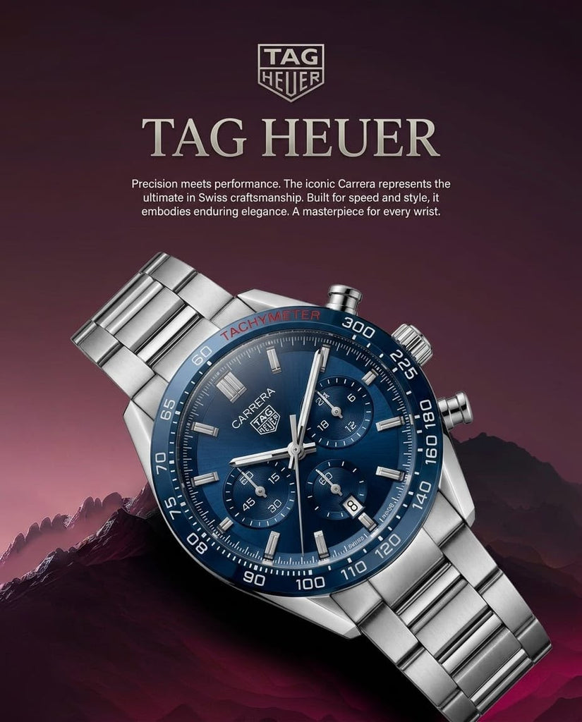 Tag Heuer Carrera Calibre 02 Silver With Dark Blue