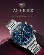 Tag Heuer Carrera Calibre 02 Silver With Dark Blue