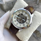 Fossil Grant Automatic Leather Brown