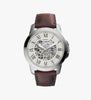 Fossil Grant Automatic Leather Brown