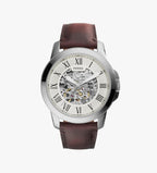 Fossil Grant Automatic Leather Brown