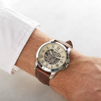 Fossil Grant Automatic Leather Brown