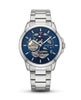 Tommy Hilfiger skeleton automatic Silver - Dark Blue