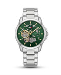 Tommy Hilfiger skeleton automatic Silver - Green