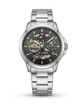 Tommy Hilfiger skeleton automatic Silver - Black