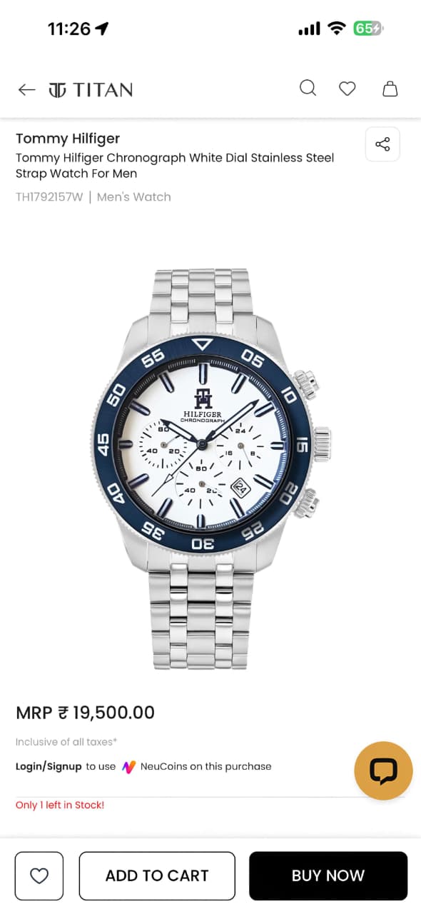 Tommy Hilfiger TH85 chronograph