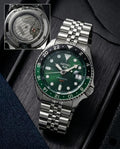 Seiko 5 Sports GMT Movement Like  Back Open Quartz Machine Green Dail Date Working