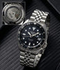 Seiko 5 Sports GMT Movement Like  Back Open Quartz Machine Black Dail Date Working