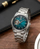 Orient Bambino Open Heart Silver Green shade