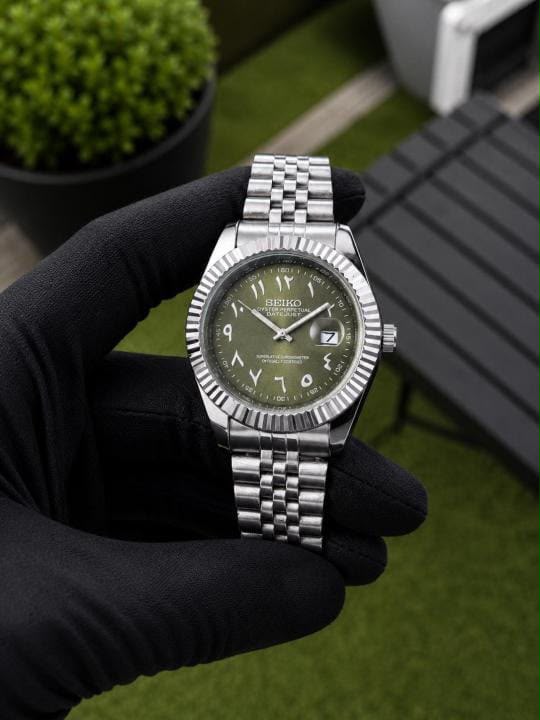 SEIKO MOD DATE JUST OLIVE ARABIC LIMITED EDITION DIAL