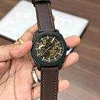 Fossil Bronson Model With Brown Colour Automatic Back Open