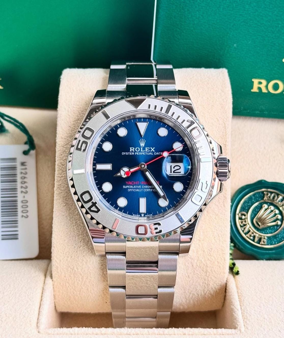 Rolex Yacht - Master 40 With A Bright Blue With Silver Strape Edition