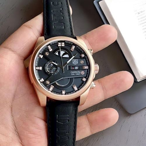 Teg Hueur Carrera Calibre CR7 Chronograph  Black With Gold