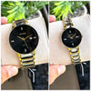 RADO COUPLE WATCH CERAMICA PREMIUM QUALITY GOLD BLACK
