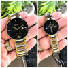 RADO COUPLE WATCH CERAMICA PREMIUM QUALITY GOLD BLACK