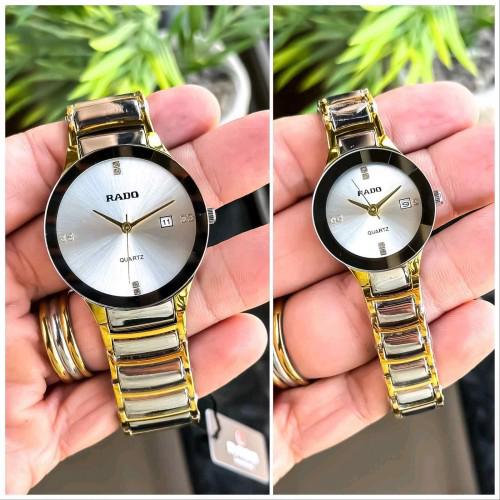 RADO COUPLE WATCH PREMIUM QUALITY GOLD SILVER