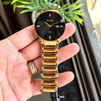 Rado Full Ceramica Gold Strape With Black Dail