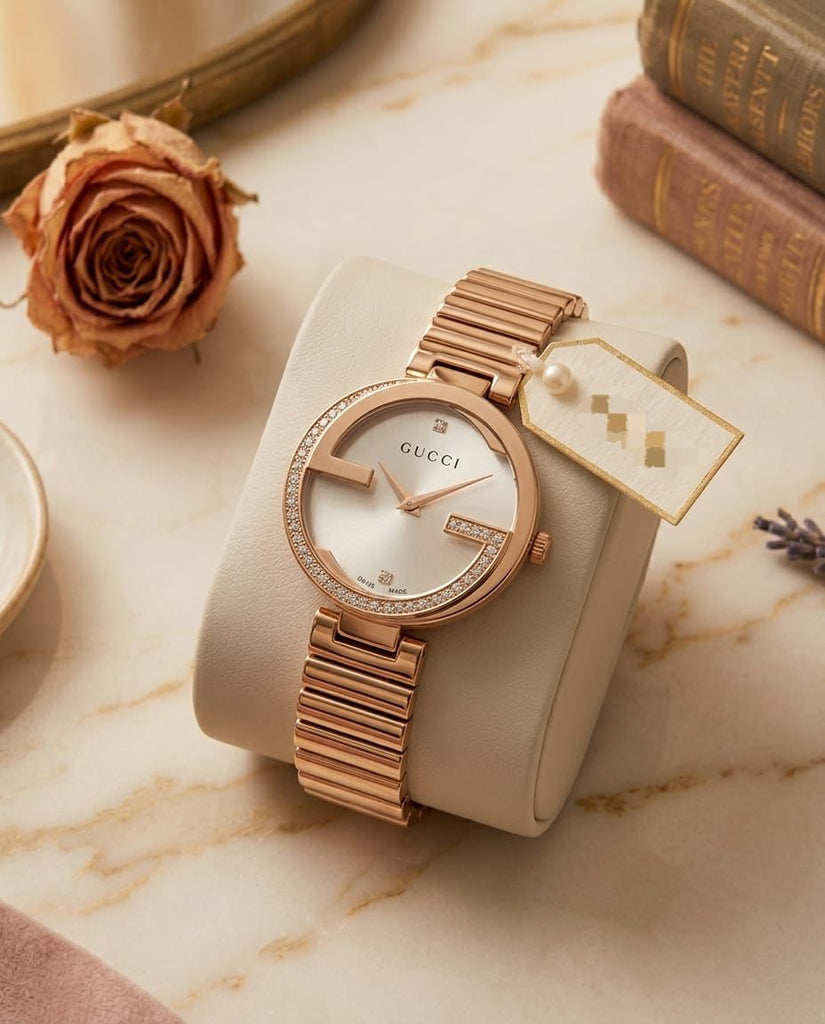 Gucci Interlocking G Rose Gold-White