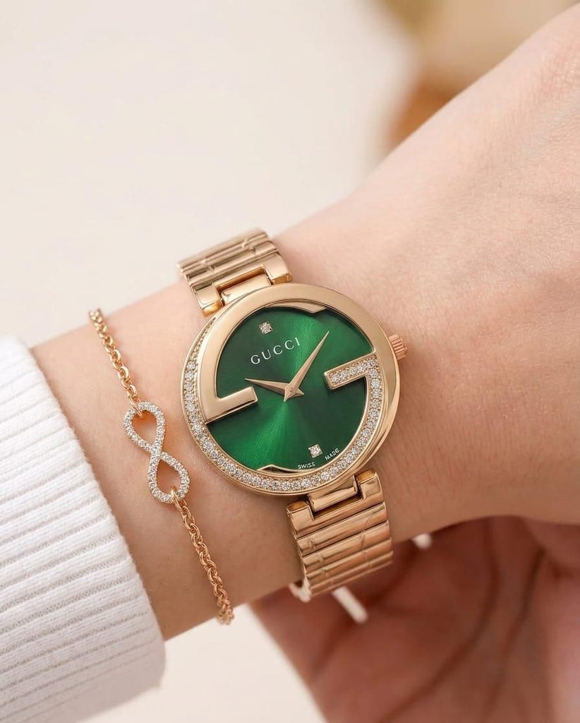 Gucci Interlocking G Rose Gold-Light green