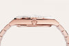 Rolex Oyster Perpetual Land Dweller Diamond Bazel Rose Gold With White Dail