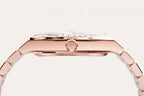 Rolex Oyster Perpetual Land Dweller Diamond Bazel Rose Gold With White Dail