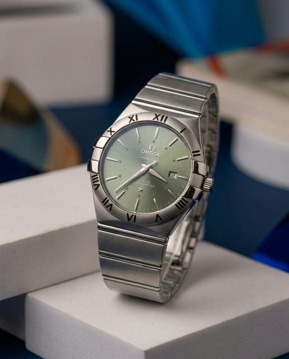 Omega Constellation Best Purpose in Silver With Light Dark Green