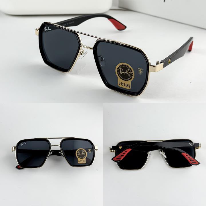 RAYBAN GOLD BLACK 10