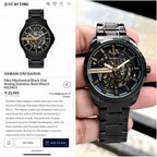 Armani exchange full black with Gold