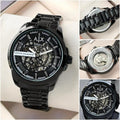 Armani exchange full black with Silver