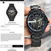 Armani exchange full black with Silver