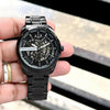Armani exchange full black with Silver