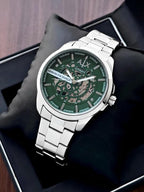 Armani exchange Silver With Green
