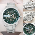 Armani exchange Silver With Green