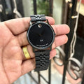 Movado Black stainless steel watch