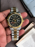 Rolex Sky Dweller Model Duel Tone With Dark Chocolate Colour Dail Edition