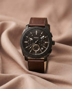 Fossil Chronograph Leather Belt Black Dail