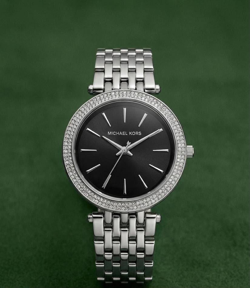 Woman's Watch / Michael Kors Darci Silver With Black Dial 🖤😍💕