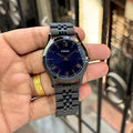 Fossil Full Slim Model Chain Belt Black With Blue Edition
