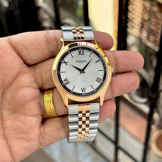 Fossil Full Slim Model Chain Belt Sliver With Gold Edition