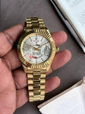 Rolex Sky Dweller Model Gold With Silver Dail Edition