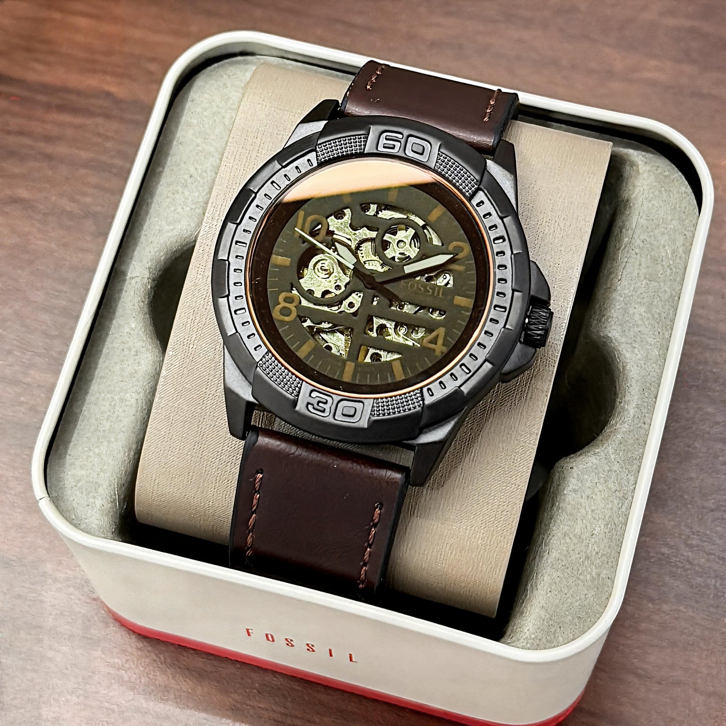 Fossil Bronson Full Automatic With Leather Belt ME3219