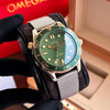 Omega Bronze Gold Automatic Mchine Light Green Dail