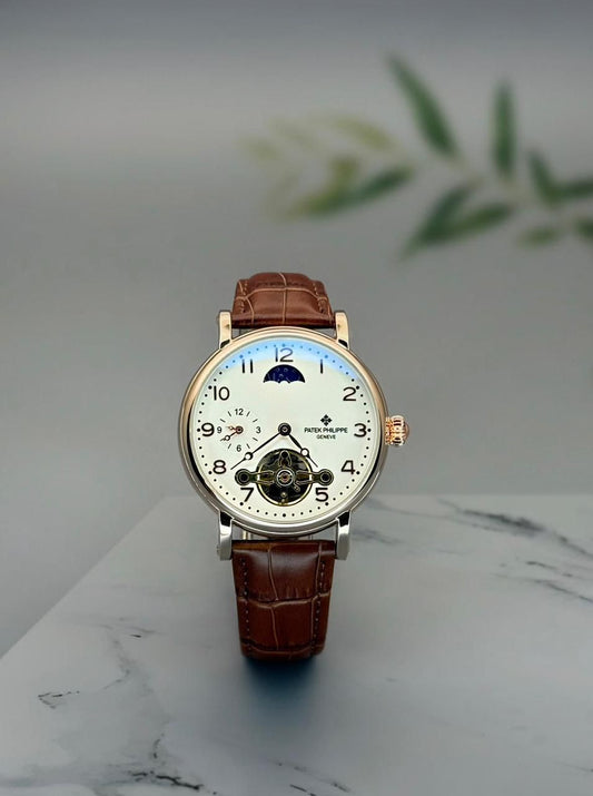 Patek Phillipe Skeleton Automatic Machenical Geneve Watch