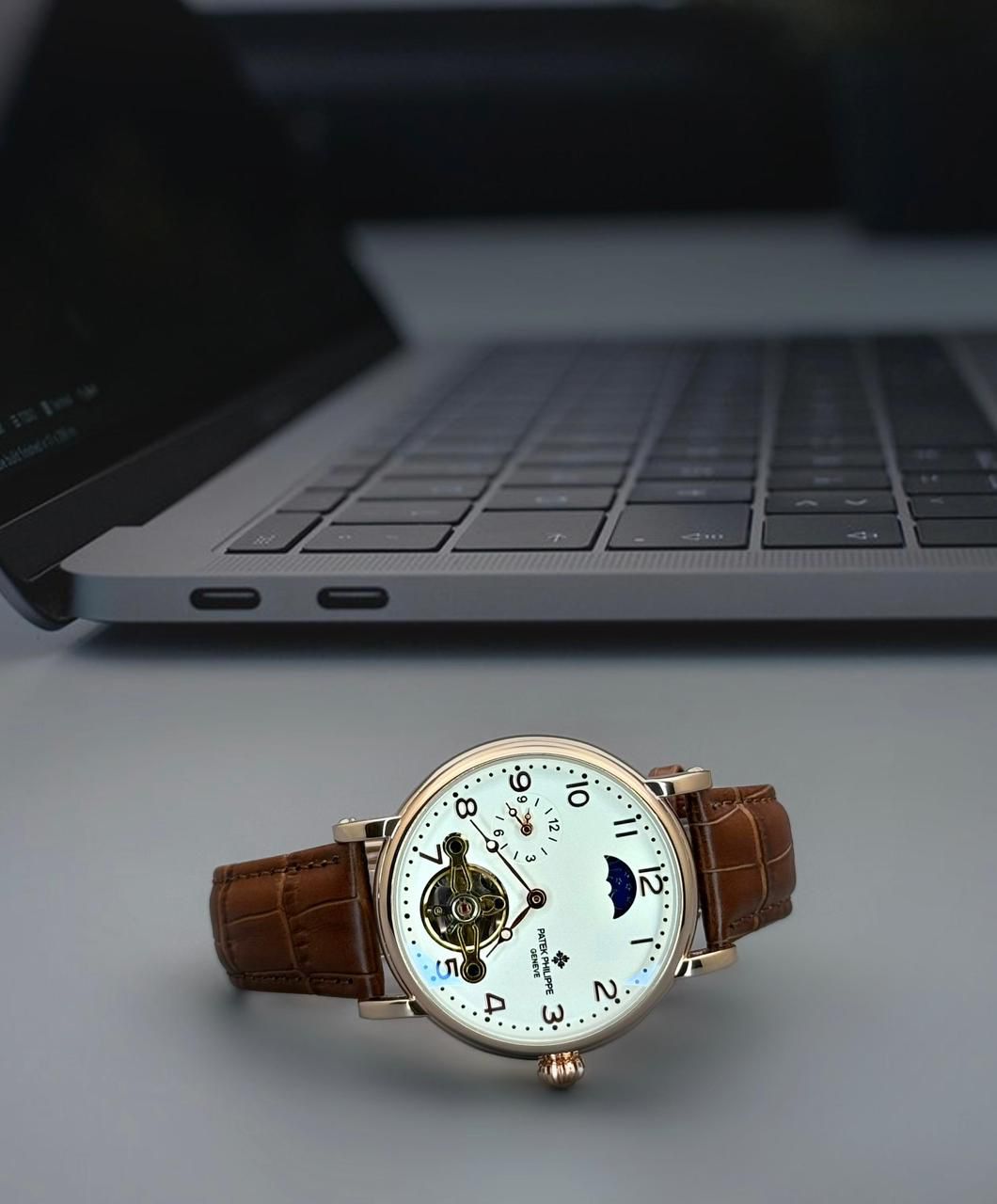 Patek Phillipe Skeleton Automatic Machenical Geneve Watch