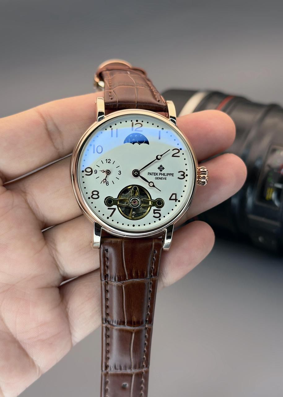 Patek Phillipe Skeleton Automatic Machenical Geneve Watch