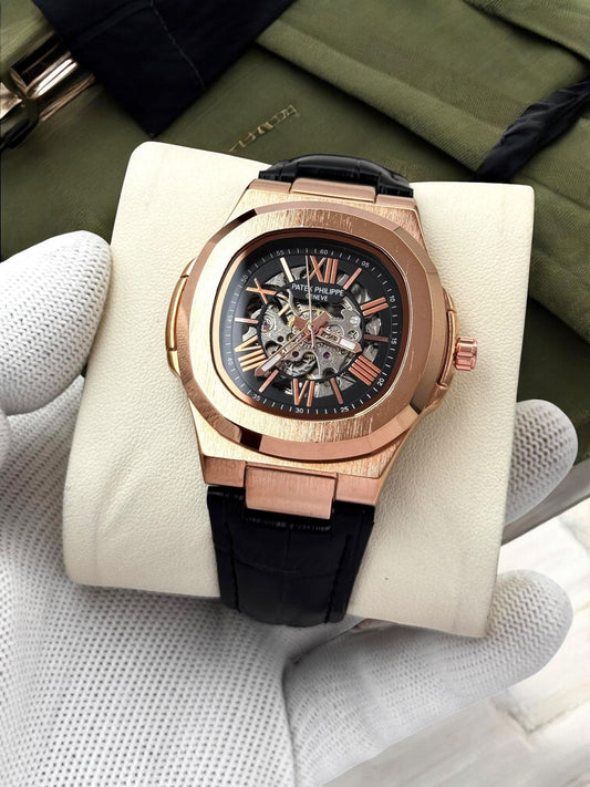 Patek Phillipe Skeleton Black With Rose Gold Edition