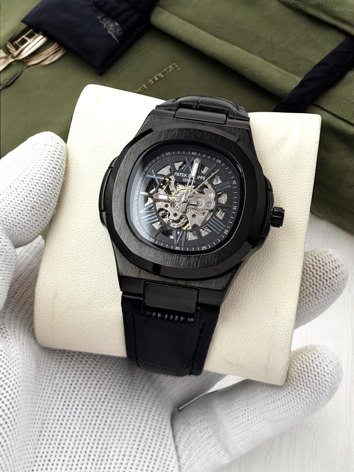 Patek Phillipe Skeleton Full Black  Edition