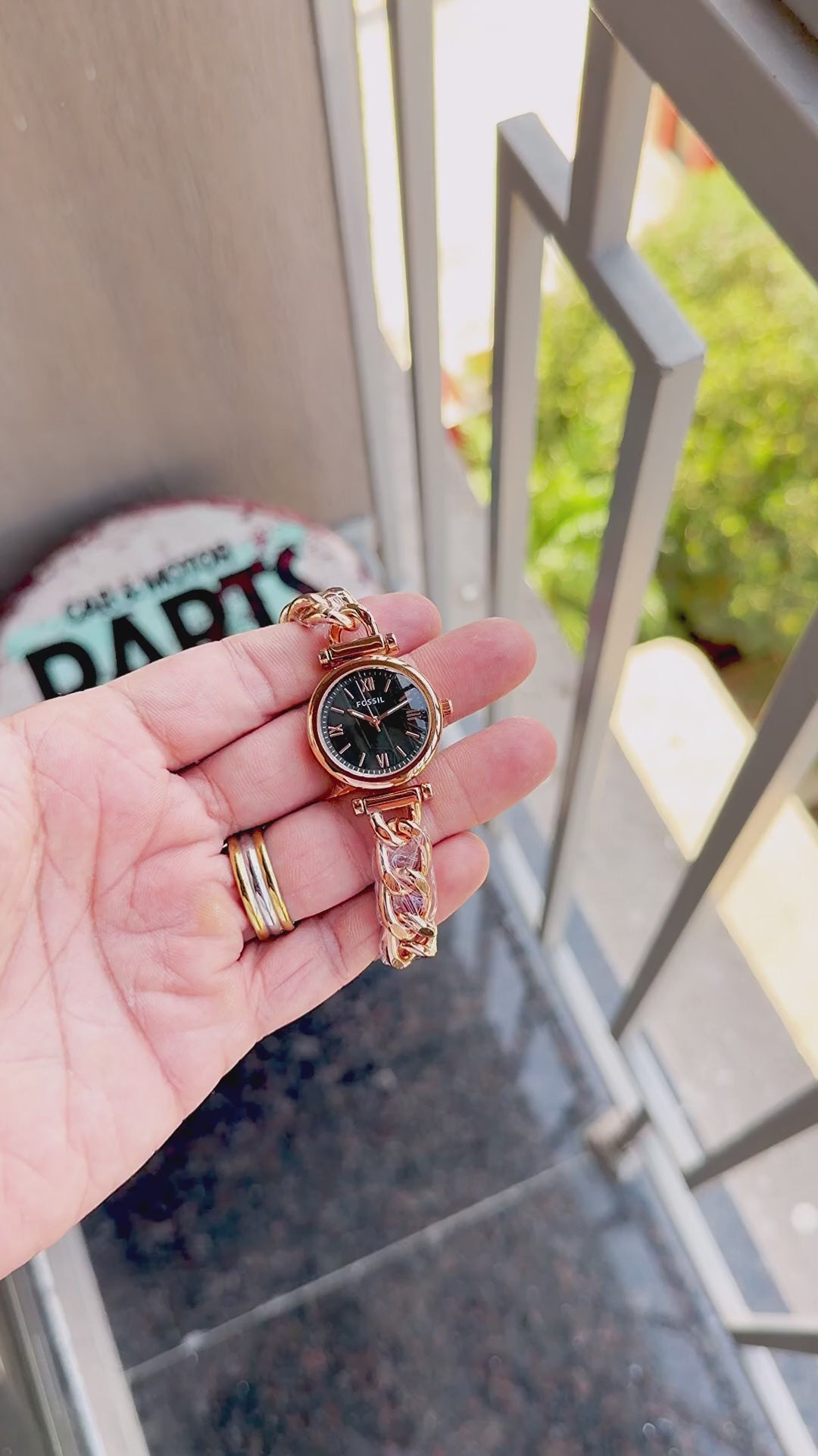 FOSSIL LADIES ROSE & BLACK MODEL