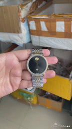Movado Museum Classic Diamond 2Ton-Gold-Black 🔥💯